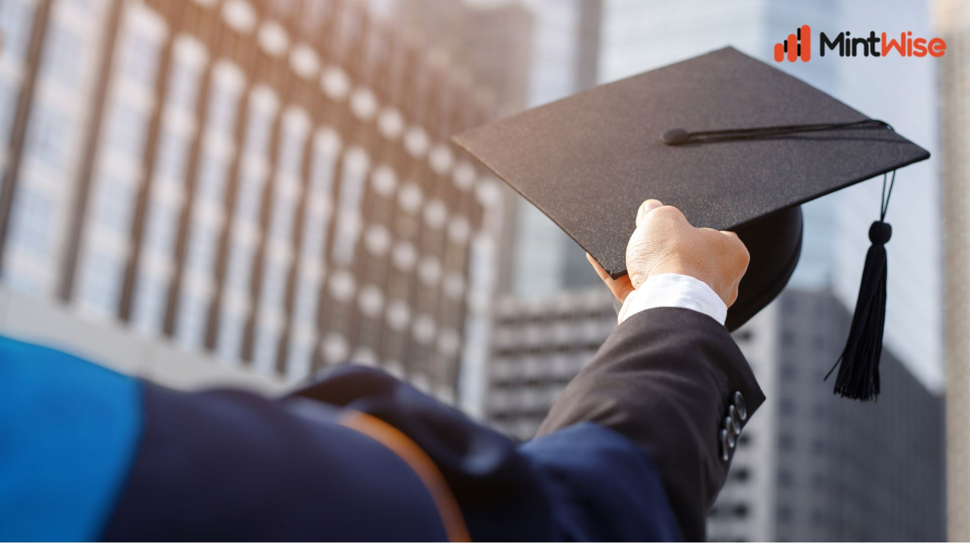 Higher Education Planner showing a graduate holding a graduation cap, representing smart education savings, college financial planning, and long-term investment planning with MintWise.