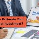 Business professionals reviewing startup investment charts and financial data during a meeting.