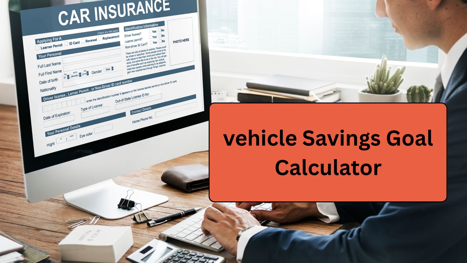 Vehicle Savings Goal Calculator for planning and saving for a dream car