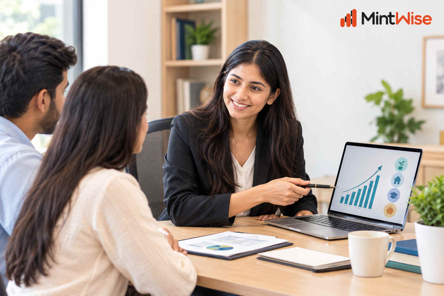 Mutual Fund Advisor in India Mutual fund advisor in India discussing investment planning with a client